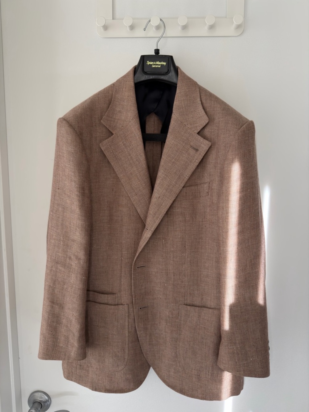 Brown Herringbone Summer Jacket